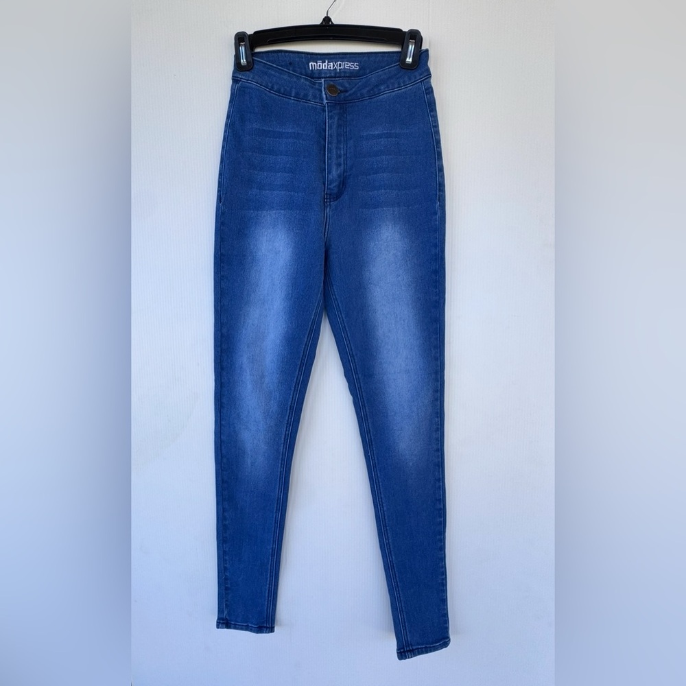 ModaXpress MX High Rise Skinny Jeans Women’s Size 5 Blue Stretch Denim